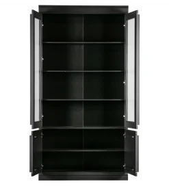 Witryna ORGANIZE 215 cm drewno sosna czarny mat