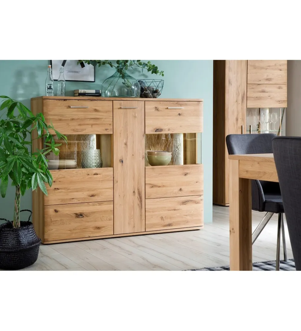Witryna SANTORI 90 cm dębowa