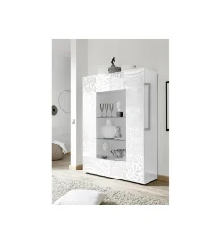Witryna szklana MIRO 120 cm biała