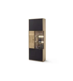 Witryna VALENCIA 79 cm antracytowo naturalna