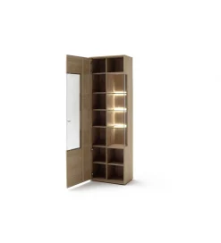 Witryna VALENCIA 64 cm lewostronna Antracytowo Naturalna