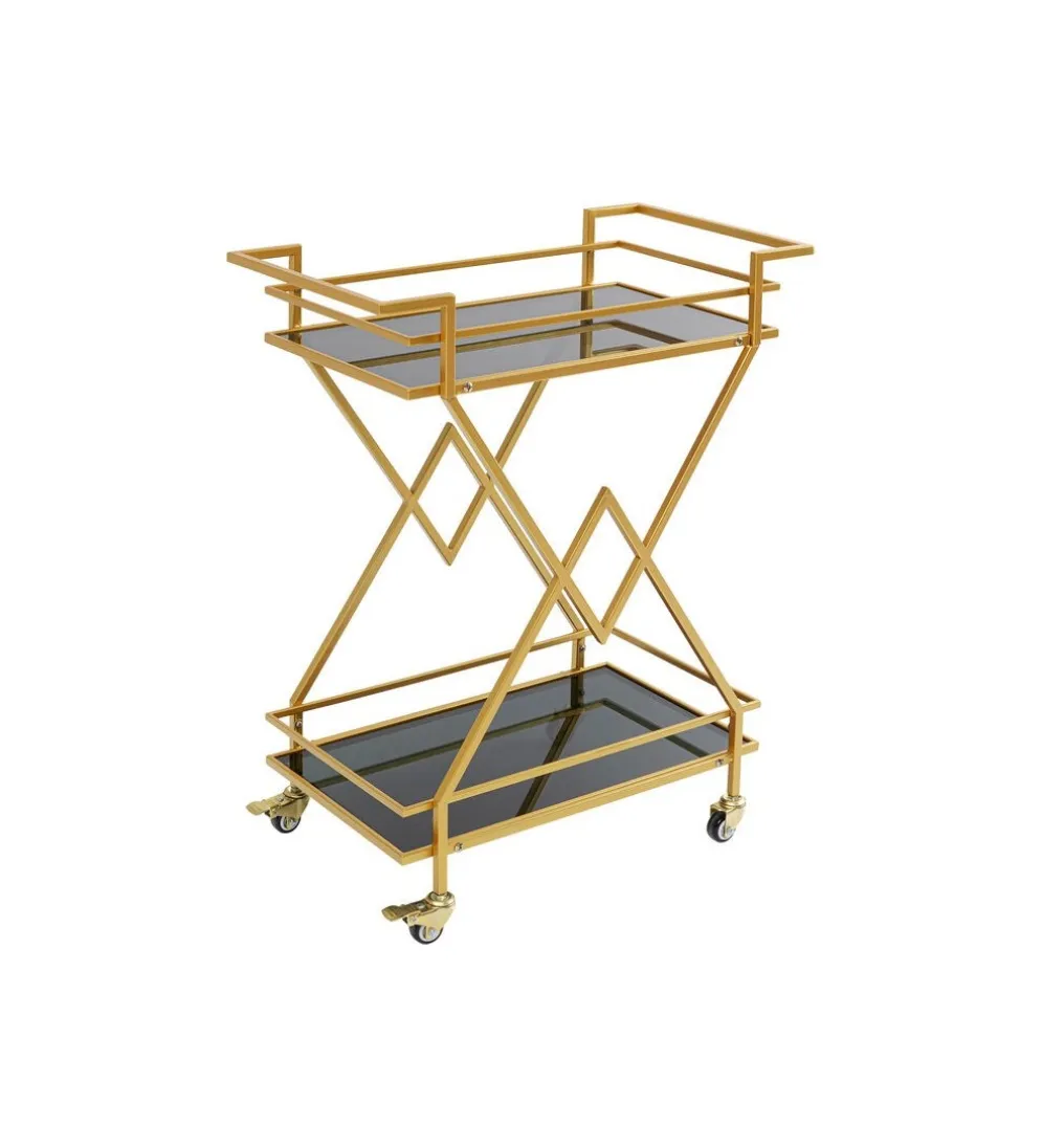 Wózek do serwowania Trolley Piramids 65 cm złoty