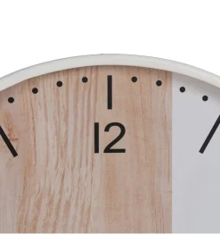 Zegar KUMINA 60 cm naturalny biały