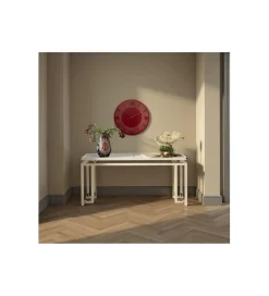 Zegar LEONARDO 49 cm czerwony złoty