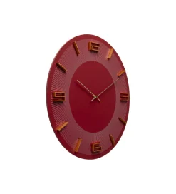 Zegar LEONARDO 49 cm czerwony złoty