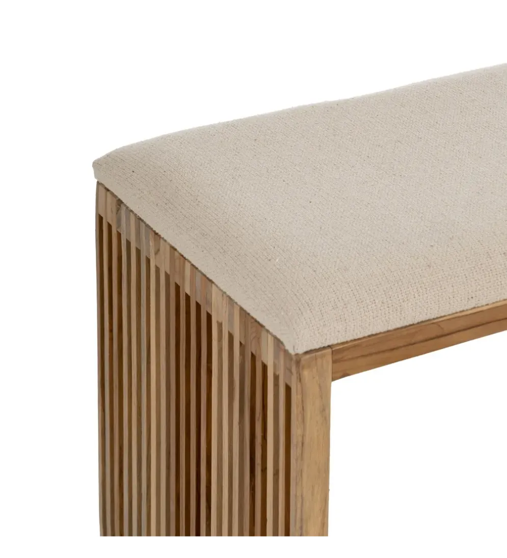 Zestaw 2 ławek BELLAMONTE 115 cm 106 cm drewno teak