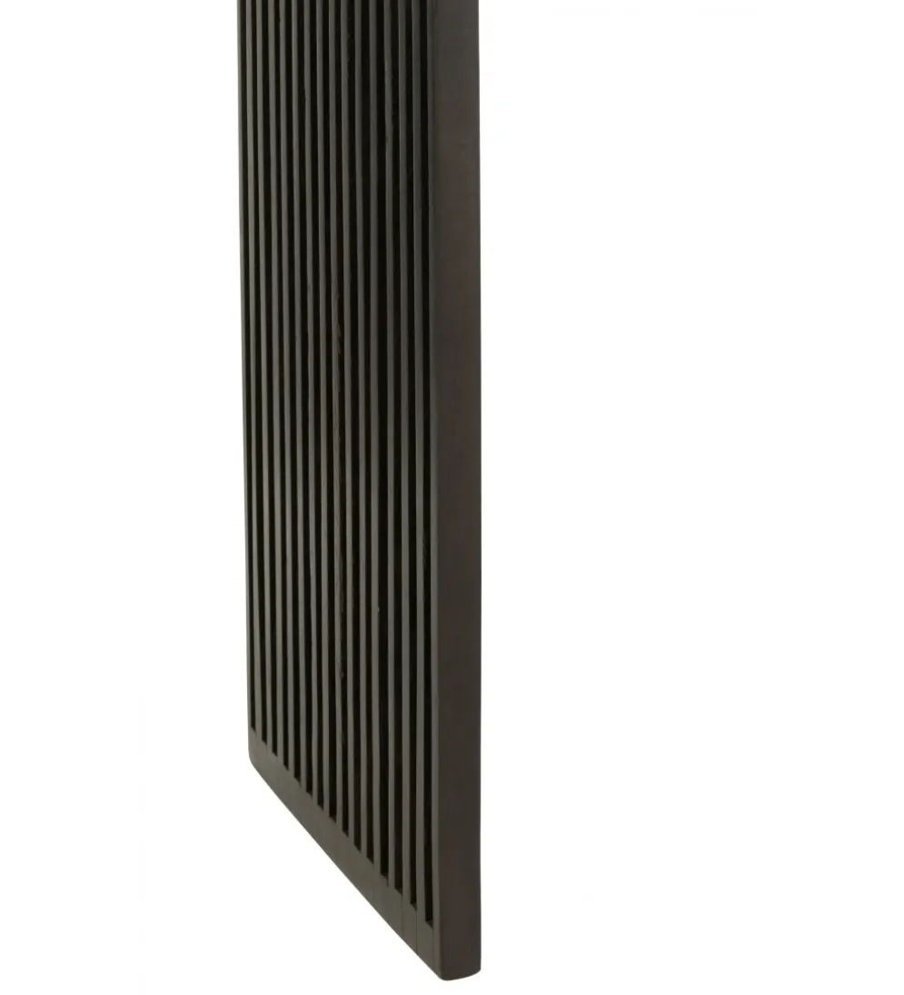 Zestaw 2 konsol SHELFY 130 i 118 cm drewno teak czarna