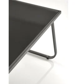Zestaw ogrodowy CONOR sofa 114 cm dwa fotele 76 cm stolik 75 cm czarno szary