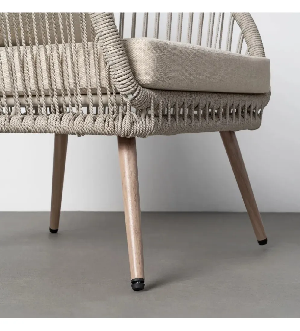 Zestaw ogrodowy DUNA sofa 153 cm dwa fotele 74 cm stolik 66 cm