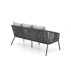 Zestaw ogrodowy ROCCA ciemnoszary - sofa + 2 x fotel + ława