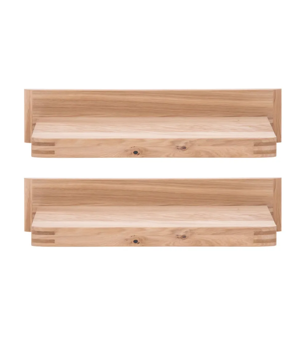 Zestaw 2 półki wiszące SALVADOR 90 cm w optyce dębu naturalny