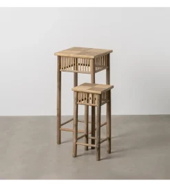 Zestaw stolików BAMBÚ 32 cm 22 cm bambus