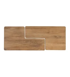 Zestaw 2 stolików kawowych ASANA 120 cm drewno mango