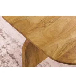 Zestaw 2 stolików kawowych GATSBY 100 cm 45 cm drewno mango