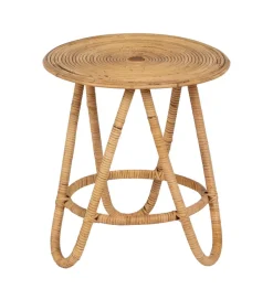 Zestaw 2 stolików kawowych MEGORY 60 cm 39 cm ratan