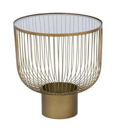 Zestaw 2 stolików kawowych RAG 50 cm 42 cm złote