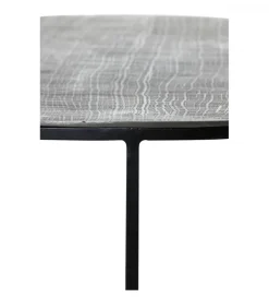 Zestaw 2 stolików kawowych RENGO 61 cm 76 cm antyczny brąz czarny