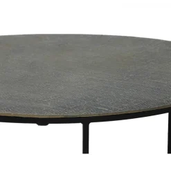 Zestaw 2 stolików kawowych RENGO 61 cm 76 cm antyczny brąz