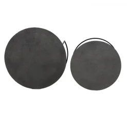 Zestaw 2 stolików kawowych RENGO 61 cm 76 cm czarne