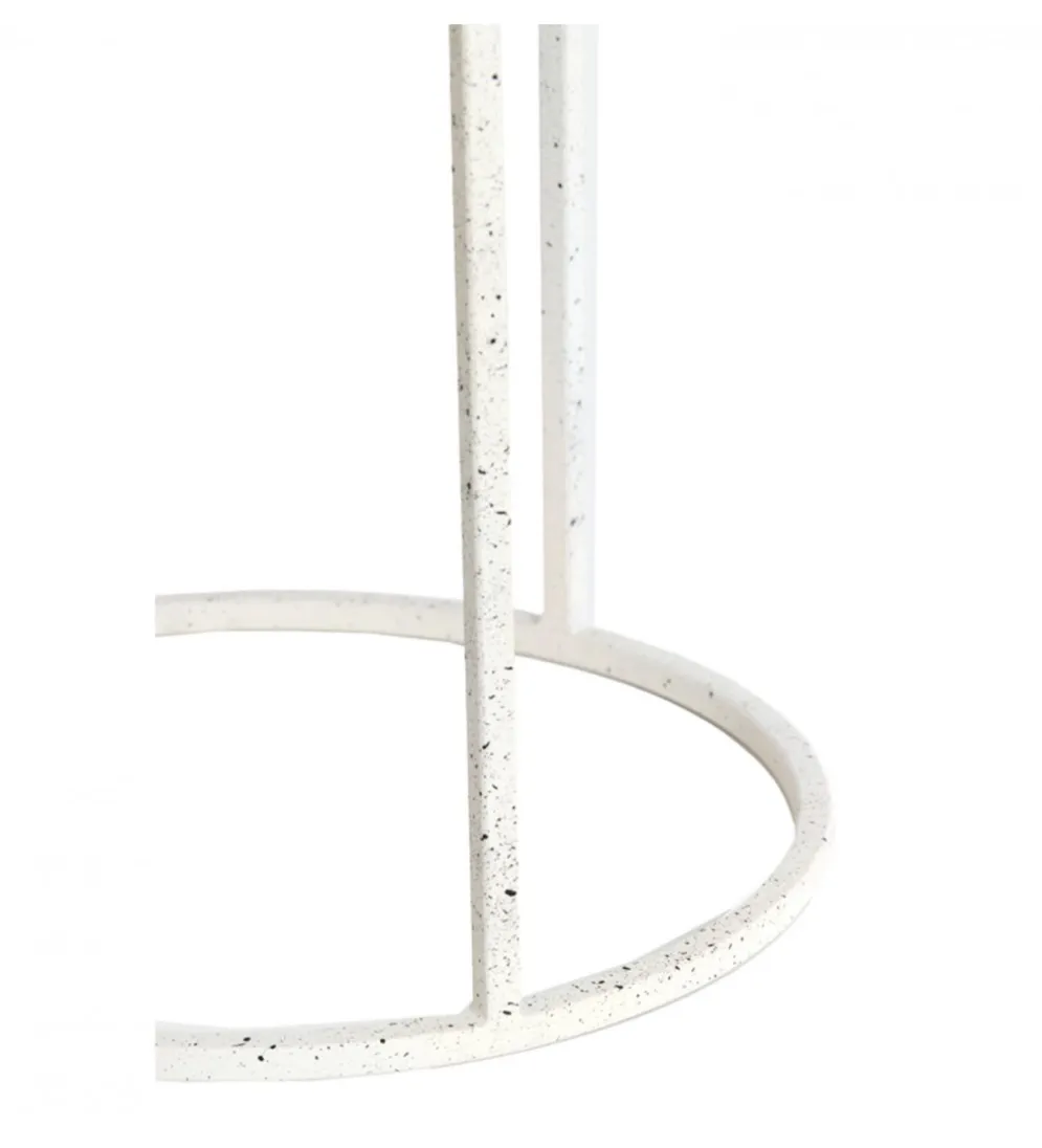 Zestaw 2 stolików kawowych SADAR 50 cm 52 cm białe