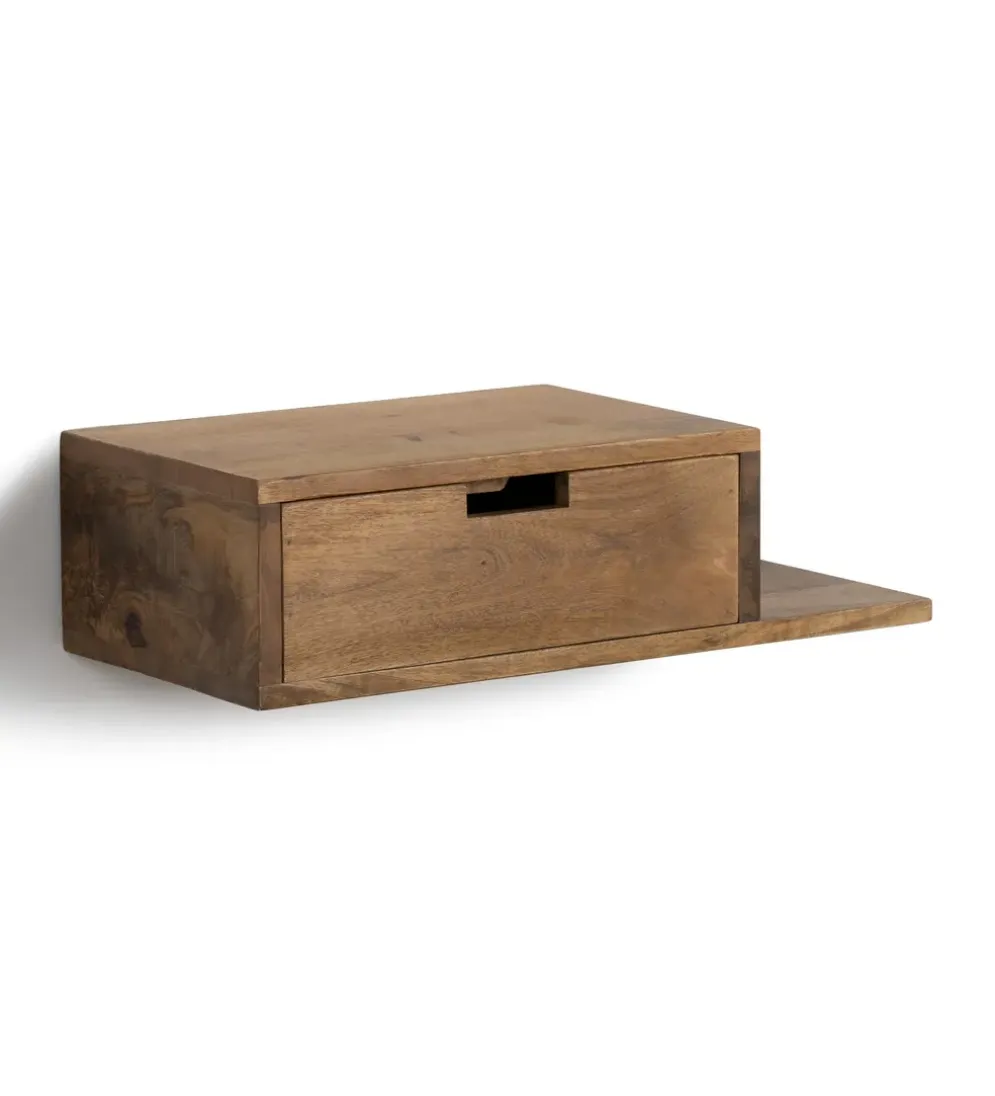 Zestaw 2 Stolików nocnych wiszących NOHENY 55 cm drewno mango