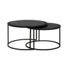 Zestaw 2 stolików TALCA 75 cm 67 cm czarny