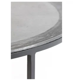 Zestaw 2 stolików TALCA 75 cm 67 cm czarny