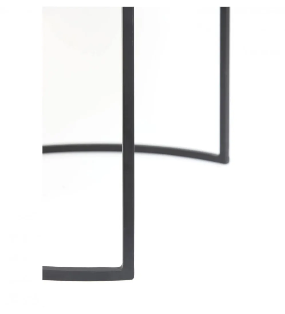 Zestaw 2 stolików TALCA 75 cm 67 cm nikiel