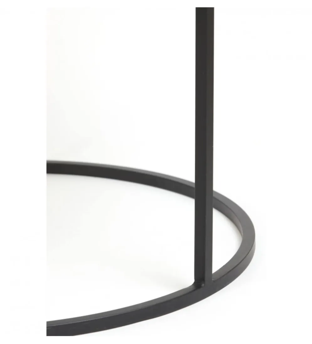 Zestaw 2 stolików TALCA 75 cm 67 cm nikiel