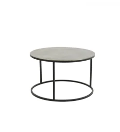 Zestaw 2 stolików TALCA 75 cm 67 cm srebrne